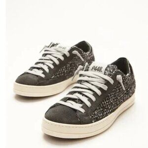 P448 Women’s Black and Gray Sparkle Sneakers